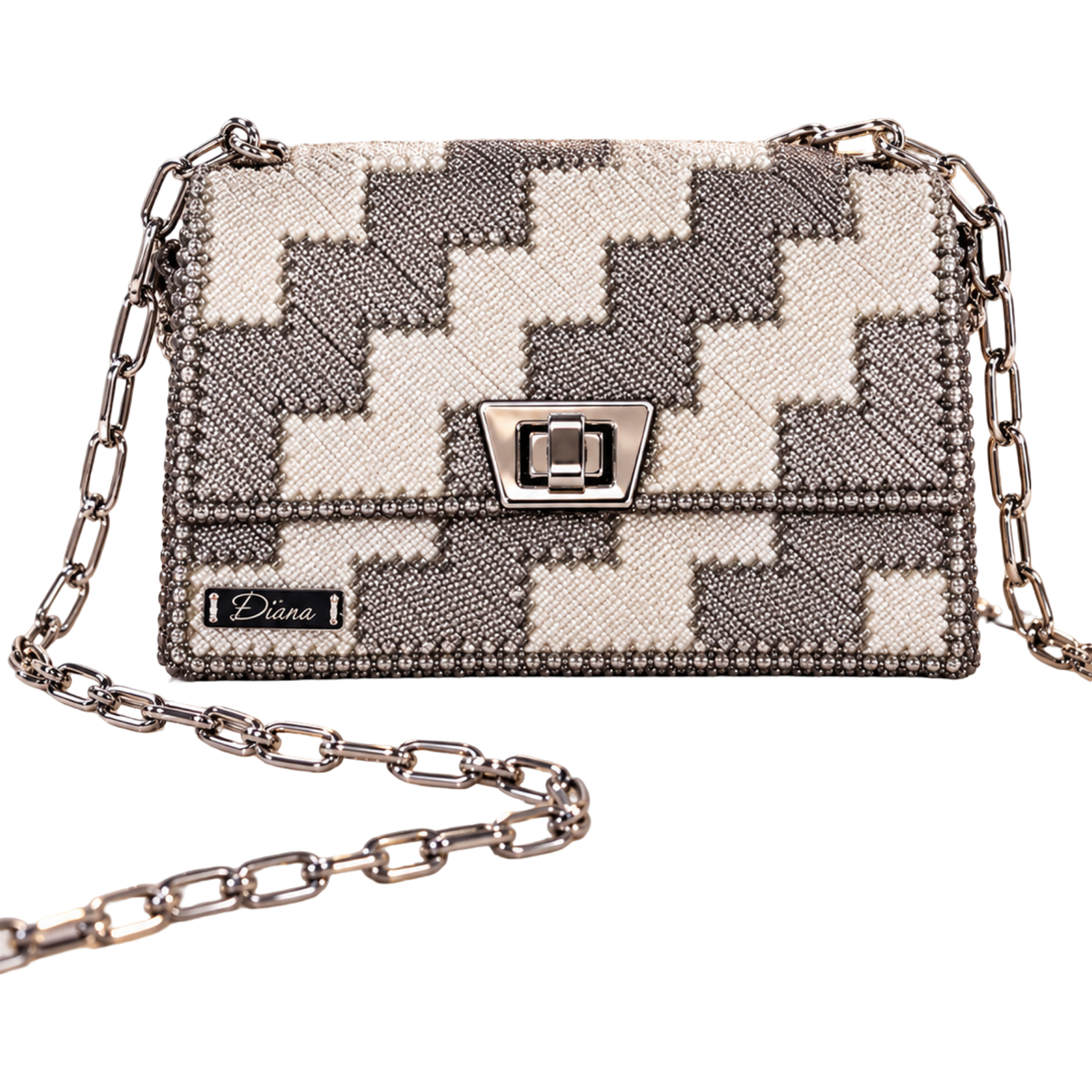 BOAZ’S ROYAL | The Silver Muse  Luxury Handcrafted Bag 0001D